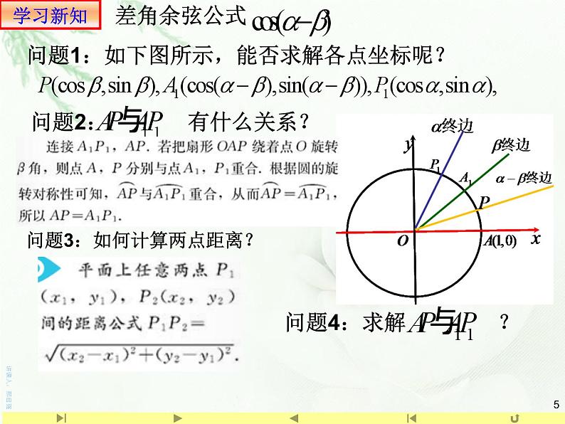 5.5.1.1两角差的余弦公式1课件PPT第5页