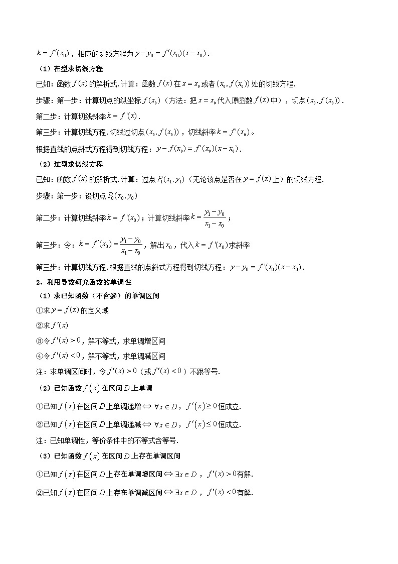 第3讲 利用导数研究函数的单调性、极值、最值（重难点题型突破）-【冲刺双一流】备战2023年高考数学二轮复习核心专题讲练（新高考版）02