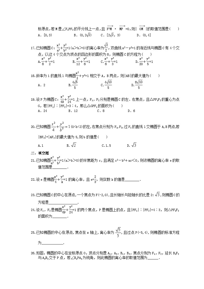 高考数学二轮复习题海集训31 椭圆（30题含答案）第3页