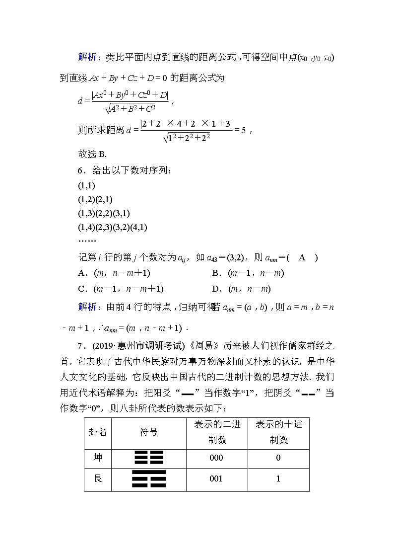高考数学一轮复习课时作业：39 合情推理与演绎推理 Word版含解析第3页