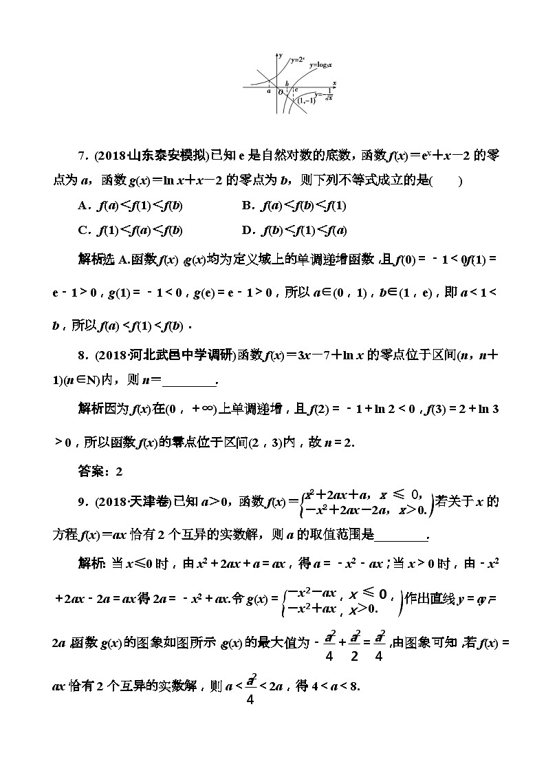 高考数学一轮复习检测：第1章第10节 函数与方程 含解析第3页