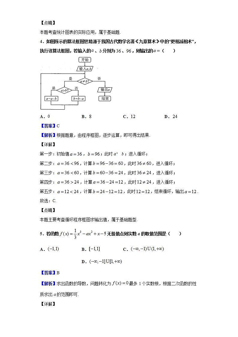 2021届贵州省遵义市高三第一次联考数学（文）试题（解析版）第3页