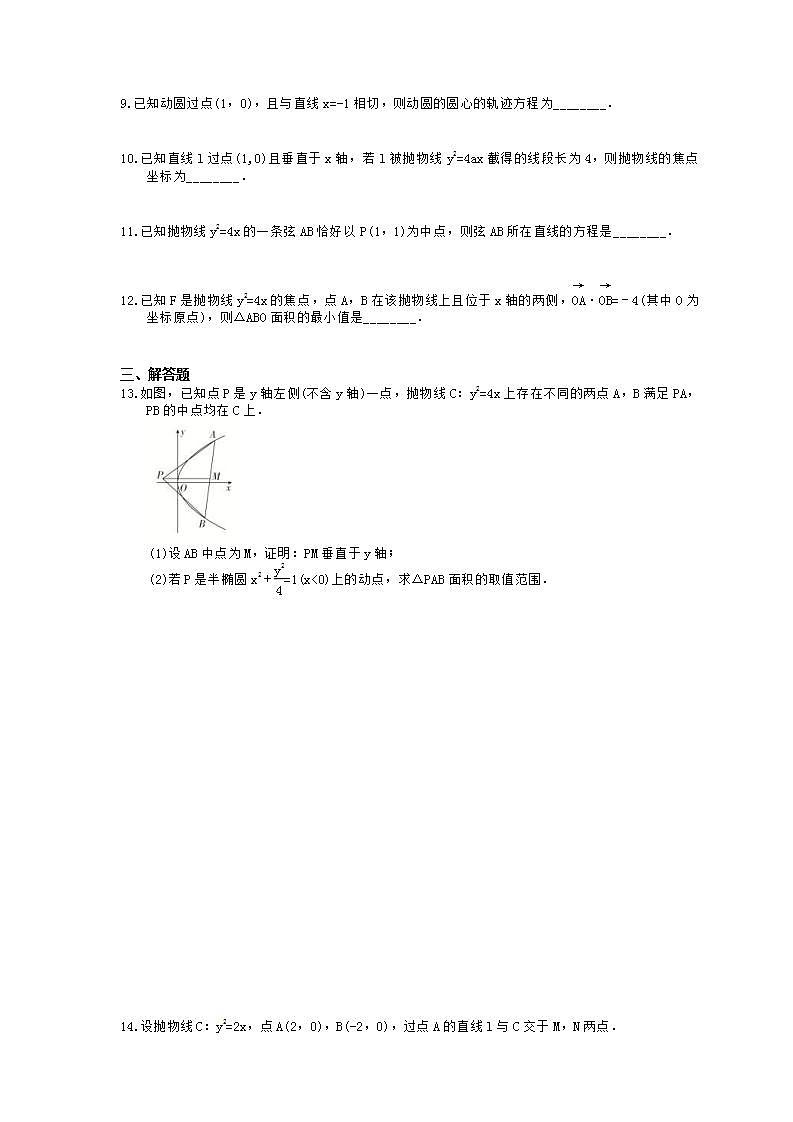 高考数学一轮复习考点测试刷题本49 抛物线（含答案解析）第2页