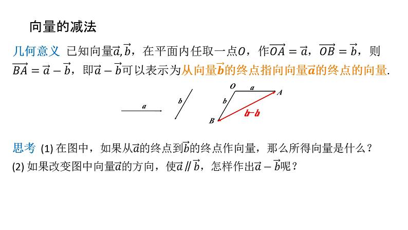 新人教A版高中数学必修二《6.2.2向量的减法运算》课件04