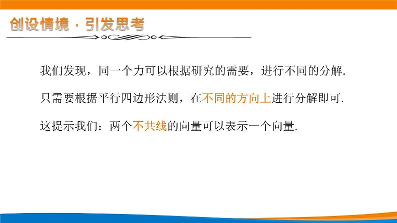 新人教A版高中数学必修二《6.3.1平面向量基本定理》课件03
