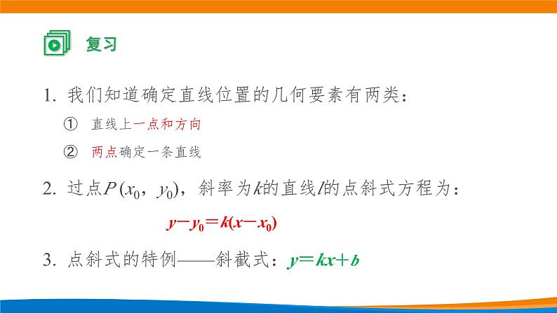 新人教A版高中数学选择性必修一《2.2.2直线的两点式方程》课件第2页