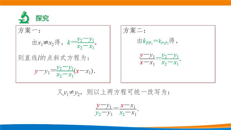 新人教A版高中数学选择性必修一《2.2.2直线的两点式方程》课件第5页
