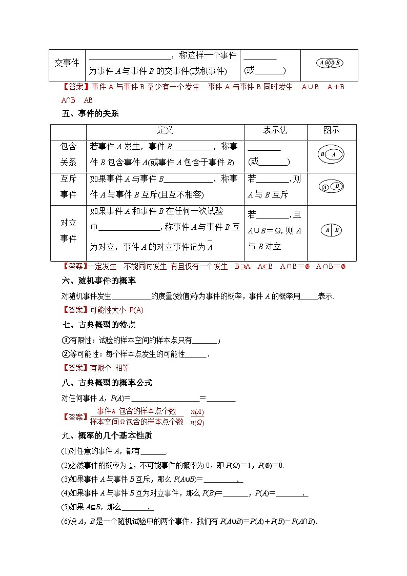 【同步导学案】高中数学人教A版(2019)必修第二册--10.1 随机事件与概率 导学案（原卷版+解析版）02