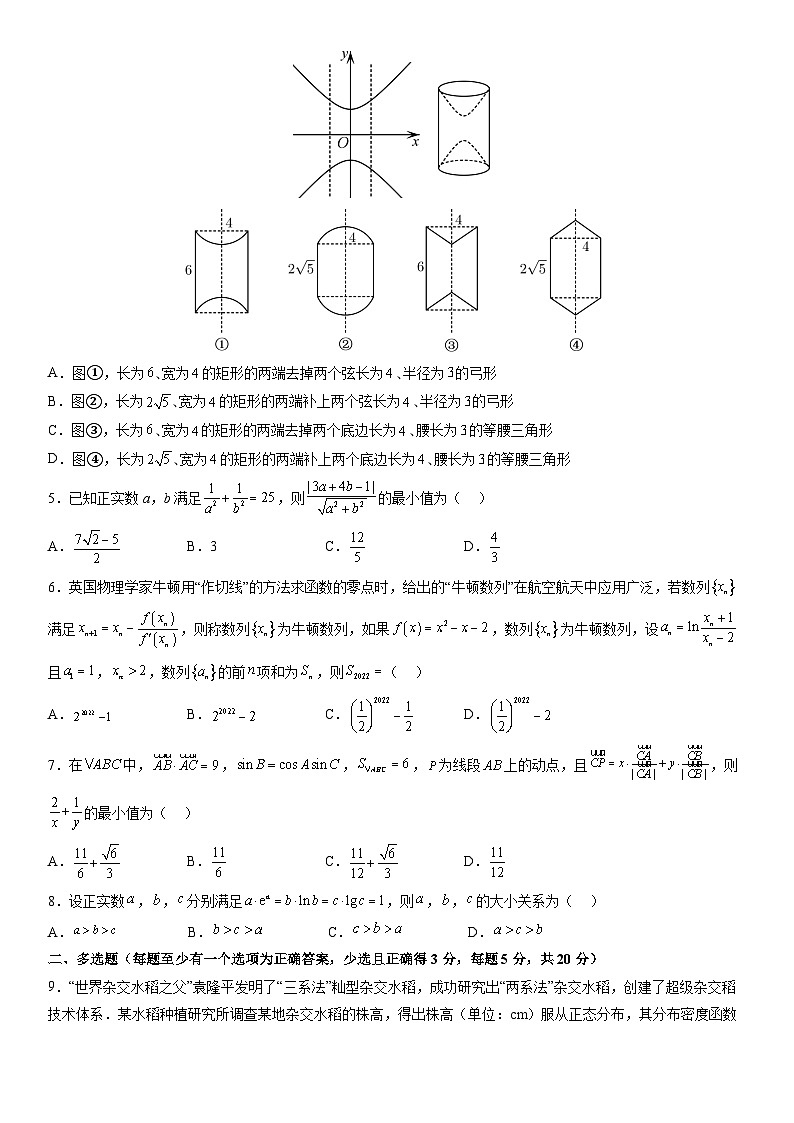 2024沈阳东北育才学校科学高中部高三上学期高考适应性测试（一）数学含解析02
