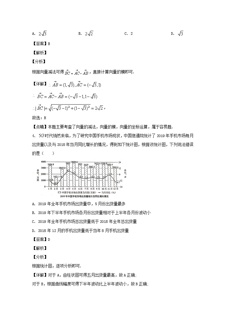 四川省绵阳市2020届高三高考适应性考试（四诊）理科数学试题 Word版含解析第2页