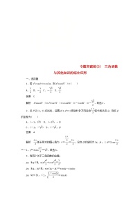 高考数学二轮复习专题突破练3三角函数与其他知识的综合应用 (文数)含解析