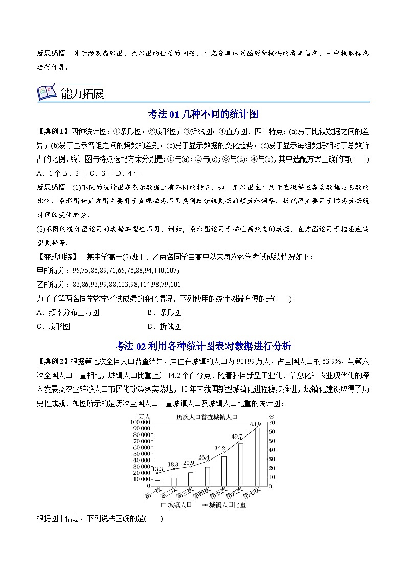 【同步讲义】（人教A版2019）高中数学必修二：第36-38讲 获取数据的途径、总体取值规律的估计、统计图表的识别 讲义03