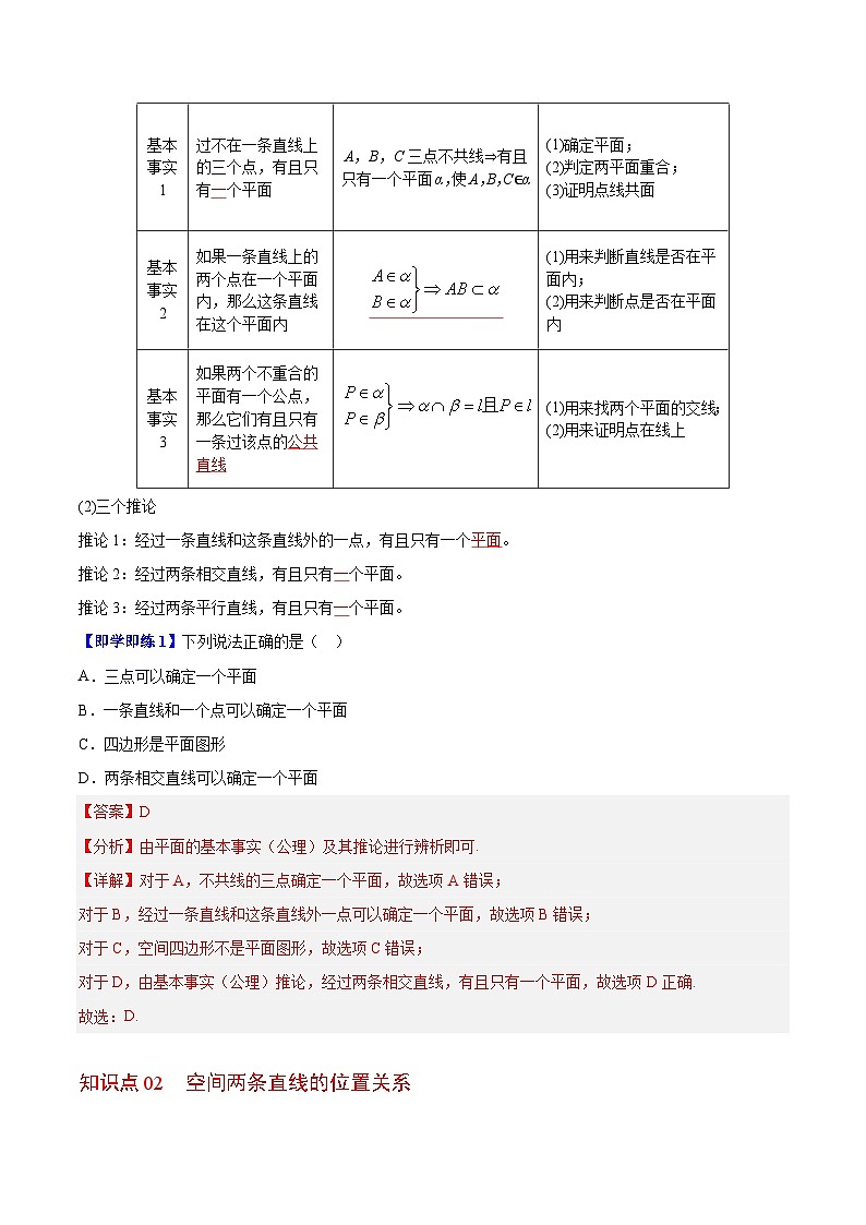 【同步讲义】（苏教版2019）高中数学必修二：第18讲 基本图形位置关系 讲义03