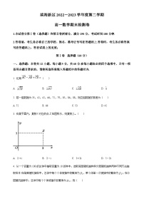 天津市滨海新区2022-2023学年高一下学期期末数学试题