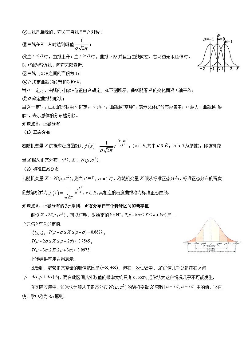 7.5 正态分布 （精讲）-2023-2024学年度高二数学下学期同步精讲精练（人教A版选择性必修第三册）03