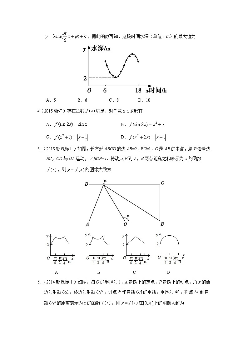 2024届高考第一轮复习：理科数学2010-2018高考真题分类训练之专题四 三角函数与解三角形第十一讲 三角函数的综合应用第2页