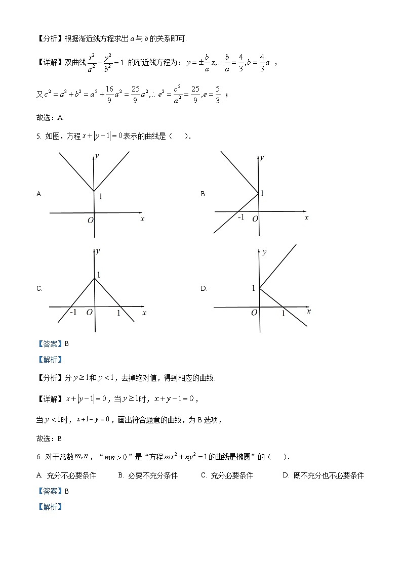 四川省南充市嘉陵第一中学2022-2023学年高二理科数学下学期期中试题（Word版附解析）03