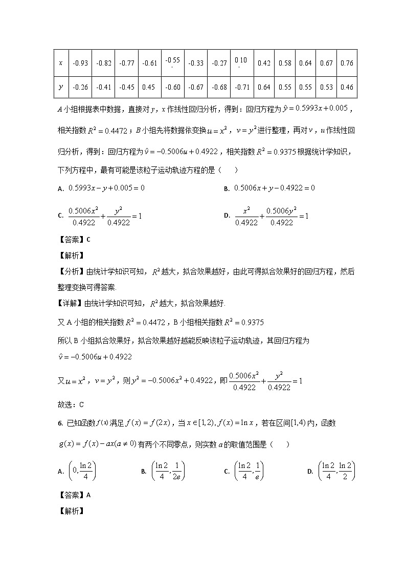 山东省济南市山东师大附中2021-2022学年高三上学期开学考试数学试题含解析第3页