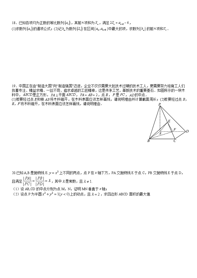 2023成都石室中学高三下学期周练十一（理科）数学试题含答案03
