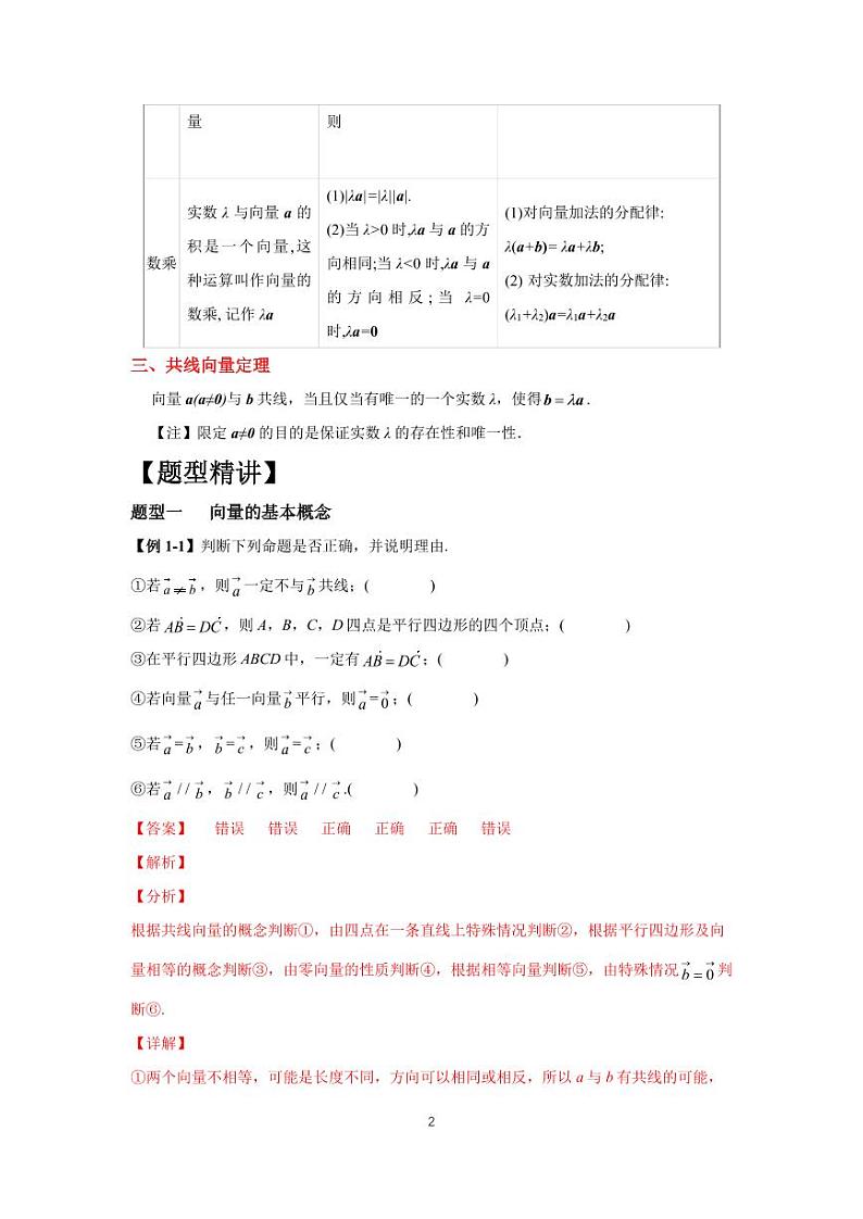 高考专题复习17 平面向量的概念及其线性运算第2页