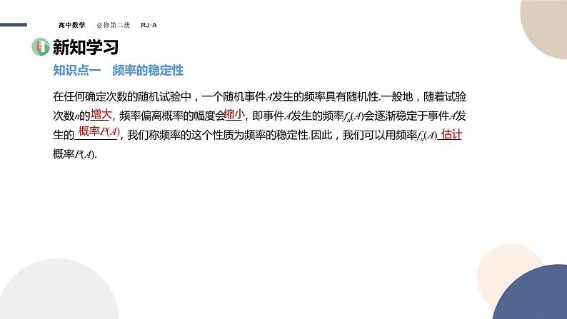 人教A版数学必修二10.3频率与概率（课件PPT）03