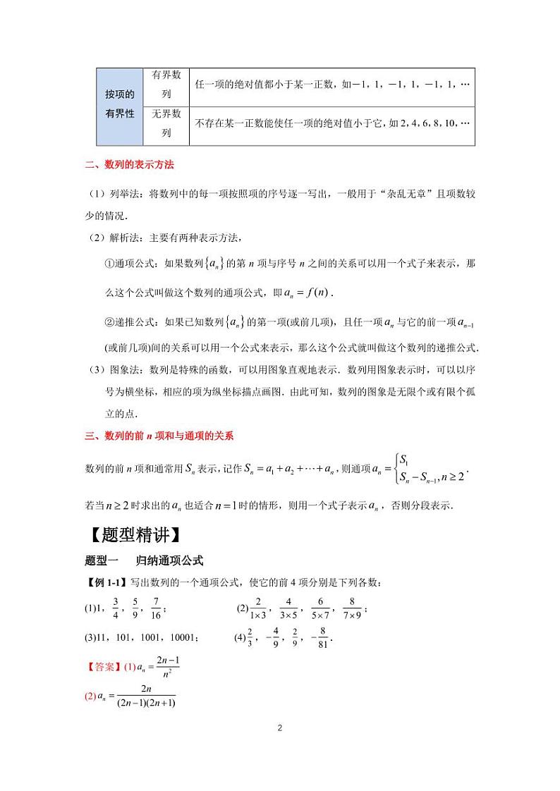 高考专题复习20  数列的概念及简单表示02