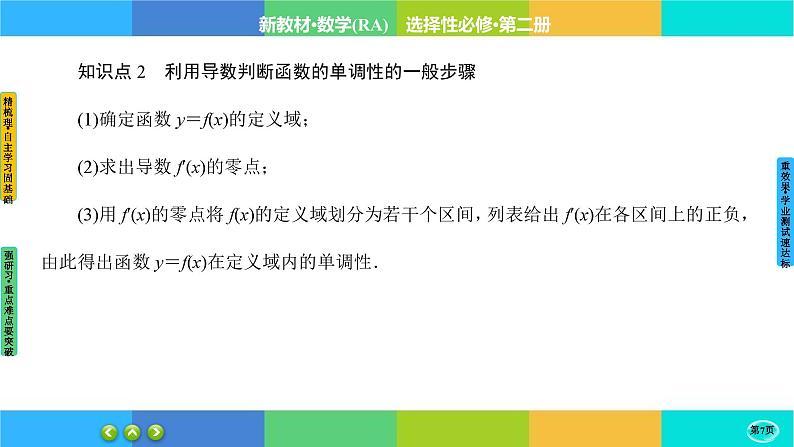 人教A版数学选修二 5.3.1《函数的单调性》课件PPT07