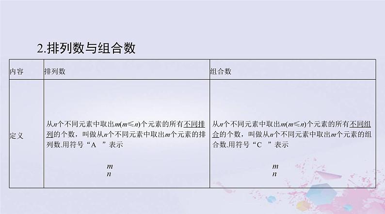 2024届高考数学一轮总复习第九章计数原理概率随机变量及其分布第二讲排列与组合课件04