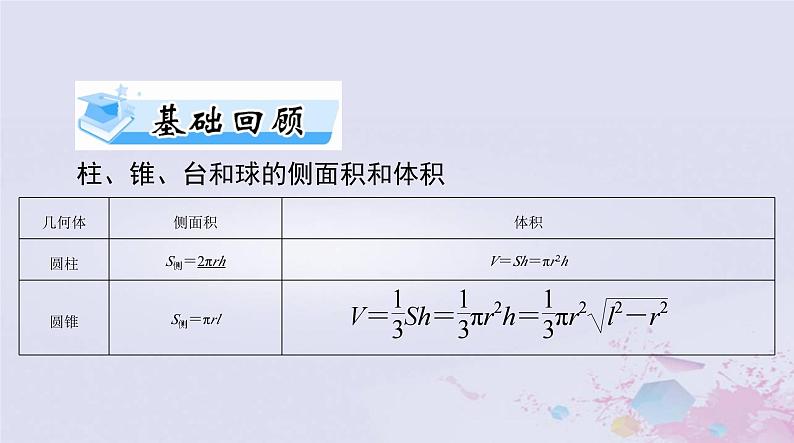 2024届高考数学一轮总复习第六章立体几何第二讲空间几何体的表面积与体积课件03