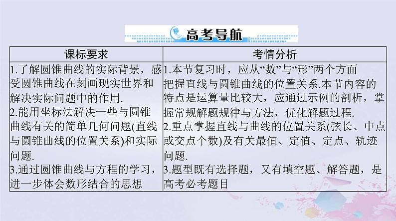 2024届高考数学一轮总复习第七章平面解析几何第八讲直线与圆锥曲线的位置关系课件02
