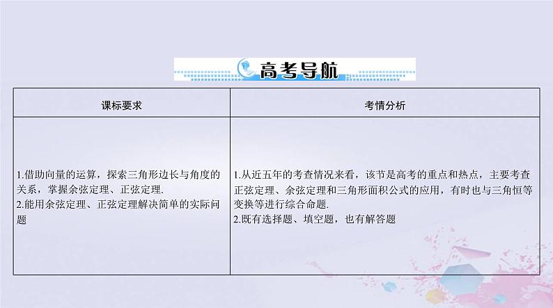 2024届高考数学一轮总复习第三章三角函数解三角形第七讲正弦定理和余弦定理课件第2页