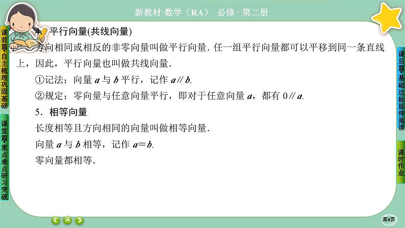 人教A版必修二6.1《平面向量的概念》课件PPT08