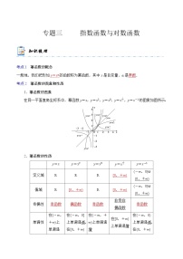 【中职专用】高中数学人教版2021 基础模块 上册 复习大串讲 专题03指数函数与对数函数（知识点串讲）-