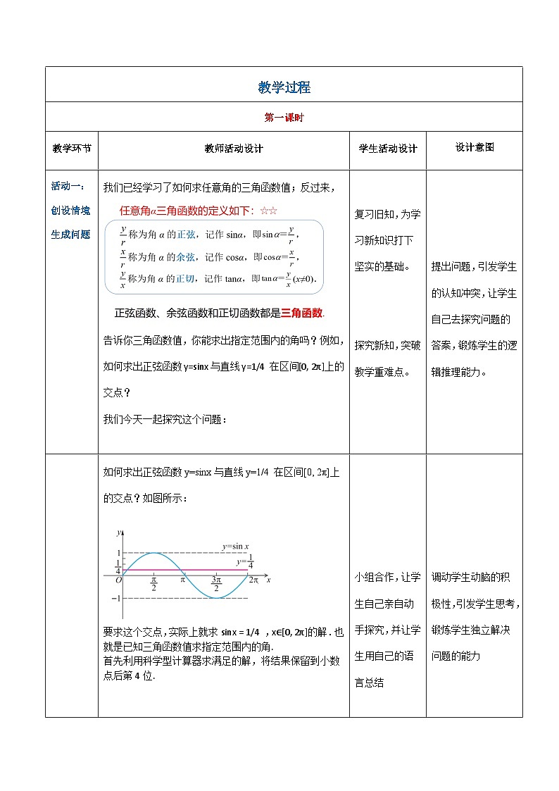 【中职专用】（高教版2021·基础模块上册） 高中数学 4.8 已知三角函数值求角（教案）-02
