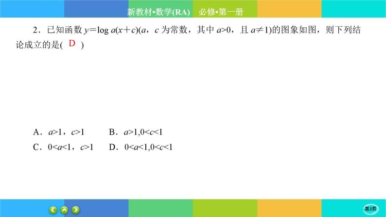 人教A版数学必修一4.4《对数函数》(第2课时)练习课件PPT03