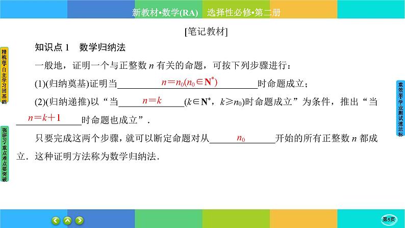 人教A版数学选修二 4.4《数学归纳法》课件PPT05