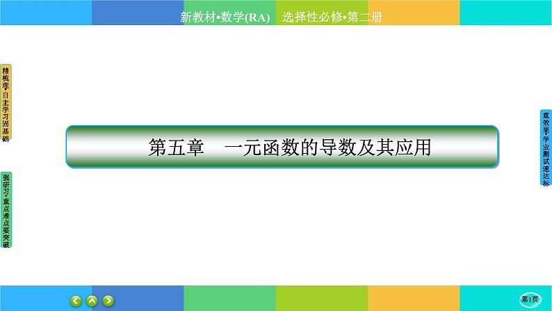 人教A版数学选修二 5.2《导数的运算》(第1课时)课件PPT第1页