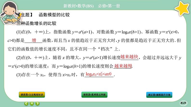 北师大版数学必修一4.4《指数函数、幂函数、对数函数增长的比较》课件PPT04