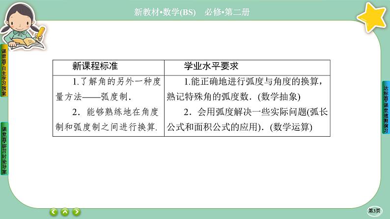 北师大版数学必修二1.3《弧度制》课件PPT03