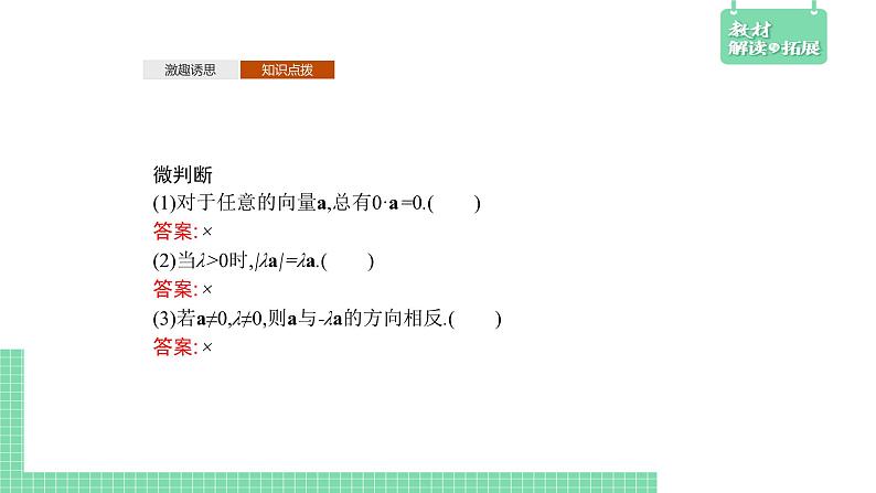 6.1.4~6.1.5 数乘向量、向量的线性运算——教材解读与拓展课件PPT第6页