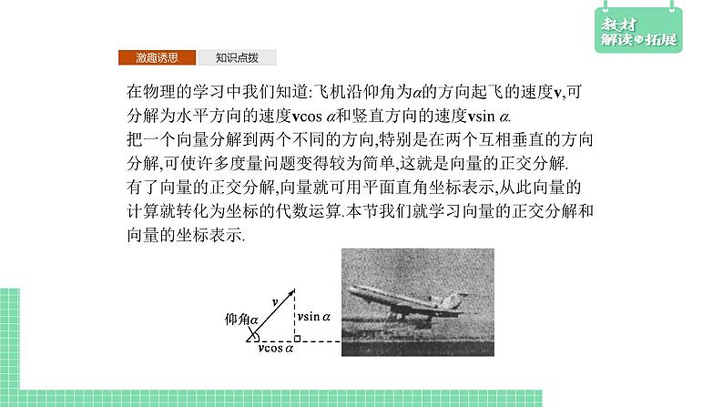 6.2.3 平面向量的坐标及其运算——教材解读与拓展课件PPT第3页