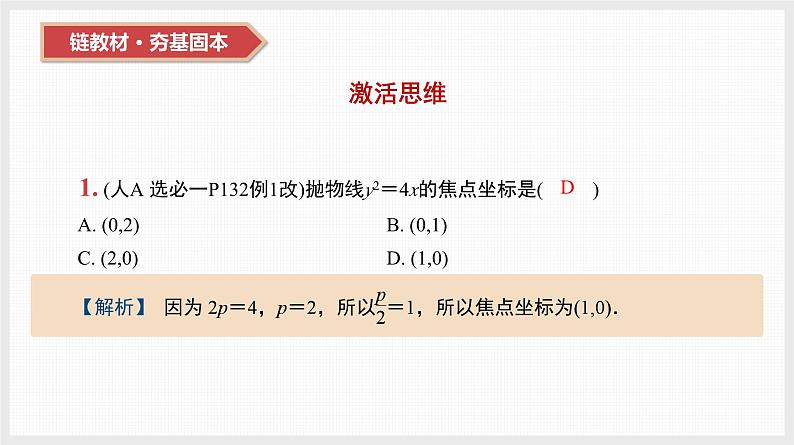 2024年新高考数学第一轮复习课件：第43讲　抛物线第2页