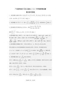 2024南宁武鸣高级中学高三上学期开学考试数学PDF版含解析