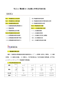 备战2024届高中数学一轮题型归纳与解题策略(新高考地区专用)考点11 幂函数与二次函数6种常见考法归类（含答案）
