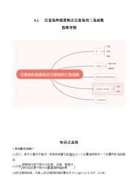 2024高考数学第一轮复习：4.1 任意角和弧度制及任意角的三角函数（原卷版)