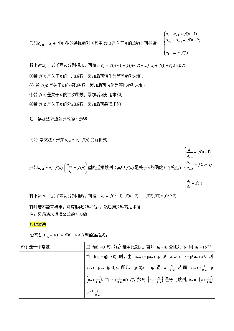 考点31 数列通项的通项公式18种常见考法归类-备战2024年高考数学一轮题型归纳与解题策略(新高考地区专用)（原卷版）第3页