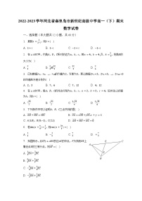 2022-2023学年河北省秦皇岛市新世纪高级中学高一（下）期末数学试卷（含解析）