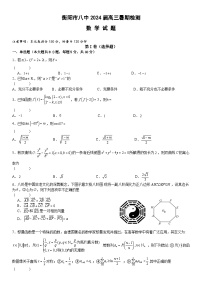 2024衡阳八中高三上学期开学暑期检测数学试题含答案