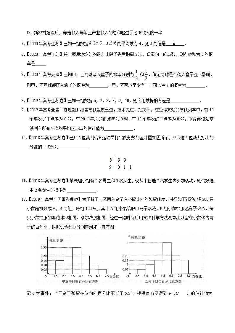 考点32 统计与古典概型（原卷版）第3页