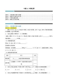 专题4.1 对数运算-2023-2024学年高一数学常考考点训练（北师大版2019必修第一册）